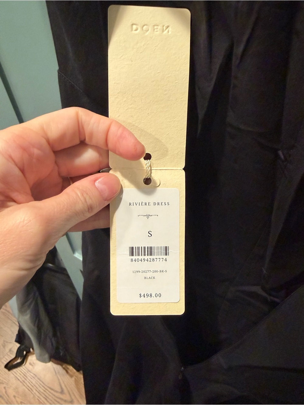 NWT Doen Black Riviere Dress - Picture 6 of 9